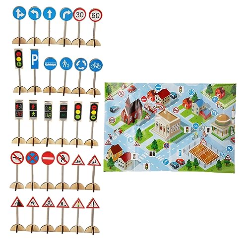 Milisten Pädagogisches Holzspielzeug Verkehrszeichen Satz für Kinder Lernspielzeug zur Verkehrserziehung Selbstgemacht Straßensperren Tragbar und Sicher für Zuhause und Unterwegs Milisten Pädagogisches Holzspielzeug Verkehrszeichen Satz für Kinder Lernspielzeug zur Verkehrserziehung Selbstgemacht Straßensperren Tragbar und Sicher für Zuhause und Unterwegs von Milisten
