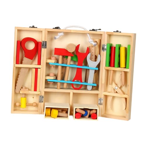 Milisten 1Satz Werkzeugkoffer Spielzeugset aus Holz Technisches Wartungsspielzeug mit Werkzeugzubehör für Kreatives Rollenspiel für Jungen und Ab Jahren Milisten 1Satz Werkzeugkoffer Spielzeugset aus Holz Technisches Wartungsspielzeug mit Werkzeugzubehör für Kreatives Rollenspiel für Jungen und Ab Jahren von Milisten