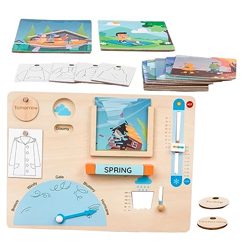 Milisten 1Satz Wetter Lernspielzeug für Wetterstation Brettspiel für Kleinkinder für Jahre Montessori Holzspielzeug Feinmotorik und Hand Auge Koordination Milisten 1Satz Wetter Lernspielzeug für Wetterstation Brettspiel für Kleinkinder für Jahre Montessori Holzspielzeug Feinmotorik und Hand Auge Koordination von Milisten