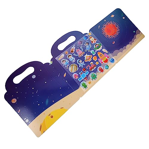 Milisten 1Satz Wiederverwendbares Aufkleberbuch für DIY Stickerbuch mit Cartoon Motiven Tragbar für Kindergarten und Zuhause Fördert die Kreativität und Interaktion zwischen Eltern von Milisten