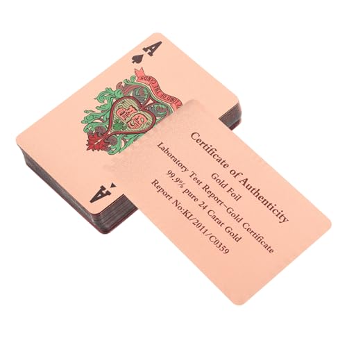 Milisten 1Satz wasserdichte Spielkarten Professionelle Pokerkarten Roségold Langlebiges Sicheres Kunststoffmaterial Für Unterhaltsame Familienspiele Und Partys Milisten 1Satz wasserdichte Spielkarten Professionelle Pokerkarten Roségold Langlebiges Sicheres Kunststoffmaterial Für Unterhaltsame Familienspiele Und Partys von Milisten