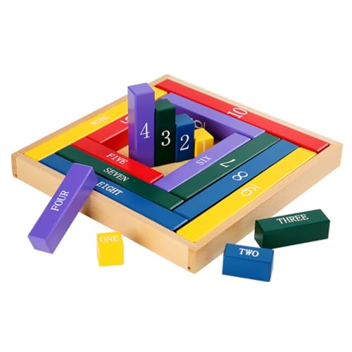 Milisten 1Stück Bausteine Puzzle Holzspielzeug Für Frühe Bildung Interaktives Lernspielzeug Mathematik Und Englisch Für Jungen Und Sicher Und Langlebig von Milisten