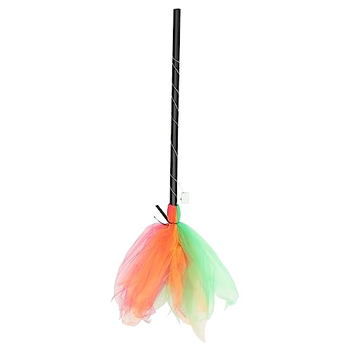 Milisten 1Stück Bunter LED Hexenbesen Für Halloween Magisches Deko Accessoire Für Kostümpartys Und Maskeraden Für Familienfeiern von Milisten