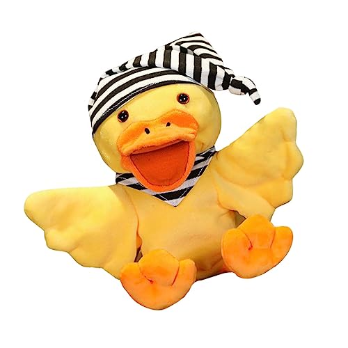 Milisten 1Stück Entenhandschuh Eltern Junge Mädchen Lustige Storytelling Handpuppenpuppe Aus Weichem Kreative Spielzeugfigur Für Fantasievolles Und Geschichtenerzählen Gelb von Milisten