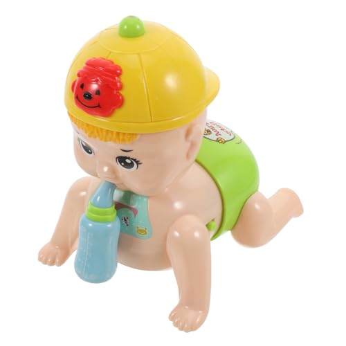 Milisten 1Stück Krabbelspielzeug für Junge Mädchen Elektronische Kriechende Babypuppe mit Musik und Lichtern Interaktives für Kleinkinder Motorischen Fähigkeiten ohne Batterie von Milisten