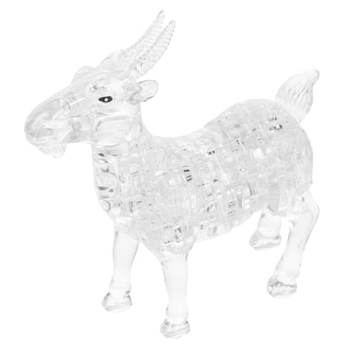 Milisten 1Stück Kristallpuzzle Ziege Kreatives und Selbst zu Montierendes Tierornament für Zuhause oder Büro Perfektes für Freunde und Familie Hochwertiges Kristallglas Design von Milisten