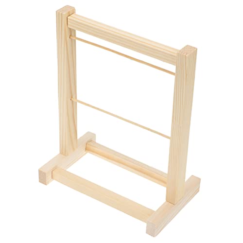 Milisten 1Stück Mini Holz Puppen Kleiderbügel Doppelschicht Regal Für Puppenbekleidung Puppenmöbel Zum Organisieren Und Anzeigen Von Puppenkleidung von Milisten