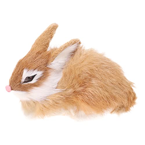 Milisten 1Stück Mini Plüsch Kaninchen Lebensechtes Weiches Tiermodell Für Dekoration Und Geschenkidee Khaki Für Freunde Für Kleine Haustiere von Milisten