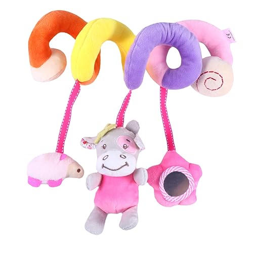 Milisten 1Stück Multifunktionales Spiralspielzeug für Kinderwagen Babybett und Autositzspielzeug mit Weichem Plüschkörper für Neugeborene Junge Mädchen und Kleinkinder Fördert von Milisten