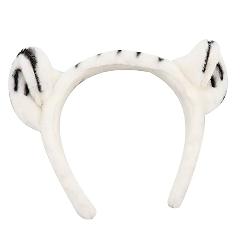 Milisten 1Stück Plüsch Haarreif Mit Tigerohren Tierisches Haarband Für Damen Und Weiß Komfortable Und Niedliche Haaraccessoires von Milisten