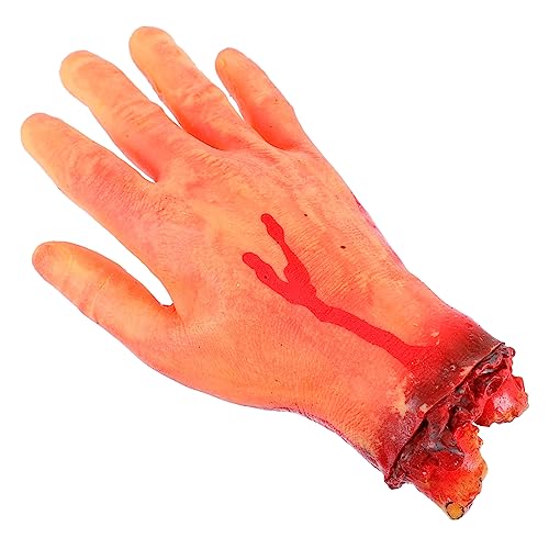 Milisten 1Stück Simulierte Hand Requisiten Für Halloween Gruselige Streich Tools Realistische Dekorationen Für Halloween Partys Und Geruchsneutral Für Horror Events von Milisten