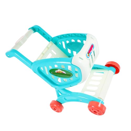 Milisten 1Stück Simulierter Einkaufswagen für Mini Kinderwagen mit Lagerregalen für Rollenspiele und Kreative Spielstunden Fördert Unabhängigkeit und Hand Augen Koordination von Milisten
