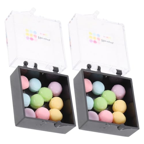 Milisten 2 Kartons Mini- -Küchenzubehör Puppenhaus-Macaron Puppenhaus Miniatur Dekoration zierleisten Holz künstliche Lebensmittelquelle kleines Macaron-Modell Plastik Milisten 2 Kartons Mini- -Küchenzubehör Puppenhaus-Macaron Puppenhaus Miniatur Dekoration zierleisten Holz künstliche Lebensmittelquelle kleines Macaron-Modell Plastik von Milisten