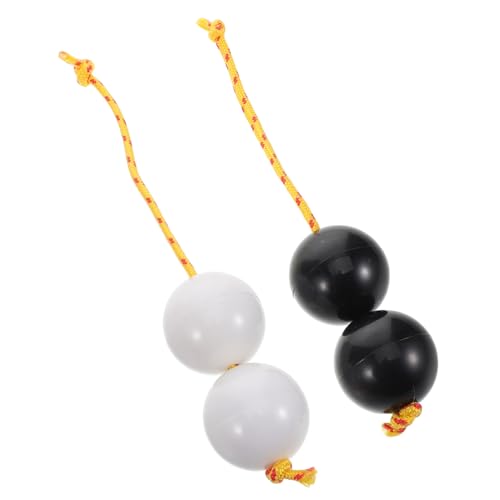 Milisten 2 Paar Maracas Musikinstrument Schüttelbälle Musikalische Schüttelbälle Instrument Musikball Musikball Shaker Instrument Schüttelrhythmus Doppelbälle Handschüttler Sand von Milisten