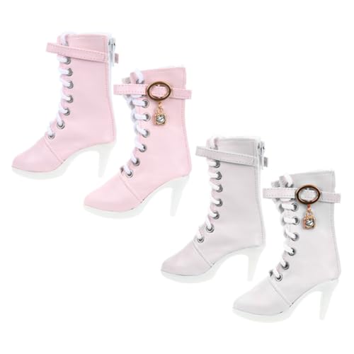 Milisten 2 Paare High Heels Puppenschuhe für Puppen Modische High Heel Stiefel in Weiß und Präzise Verarbeitet Passend für Prinzessin Puppen und Doll Kostüme Milisten 2 Paare High Heels Puppenschuhe für Puppen Modische High Heel Stiefel in Weiß und Präzise Verarbeitet Passend für Prinzessin Puppen und Doll Kostüme von Milisten