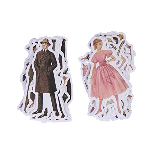 Milisten 2 Packungen Vintage People Scrapbook Sticker mit Dekorativen Aufklebern für Scrapbooking Journaling und DIY Projekte für Tagebuch Fotoalben und Kreative Bastelarbeiten von Milisten