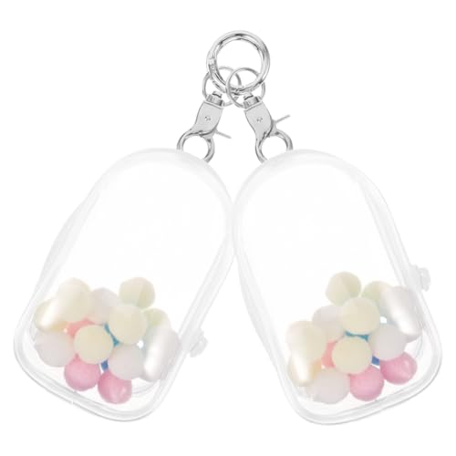 Milisten 2 STÜCK PVC Transparente Puppentasche Schlüsselanhänger Hochtransparente Aufbewahrungstasche für Kleine Puppen zum Ausstellen und Mitnehmen mit Praktischem Haken für Einfaches von Milisten