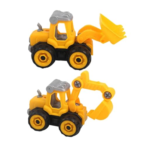 Milisten 2 STÜCK Teiliges DIY Baufahrzeug Gelb Mini Bagger und Planierraupe zum Zusammenbauen Lernspielzeug zur Praktischer Fähigkeiten Kindersicheres Kunststoffspielzeug für Jungen und Milisten 2 STÜCK Teiliges DIY Baufahrzeug Gelb Mini Bagger und Planierraupe zum Zusammenbauen Lernspielzeug zur Praktischer Fähigkeiten Kindersicheres Kunststoffspielzeug für Jungen und von Milisten