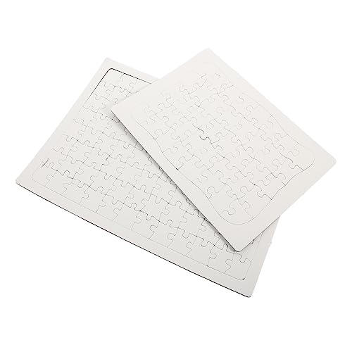 Milisten 2 Sätze DIY Blanko Puzzle Rechteckige und Teilige Puzzles Bemalen Basteln und Individuellen Gestalten Spaßiges Malspielzeug für Mädchen und Jungen von Milisten