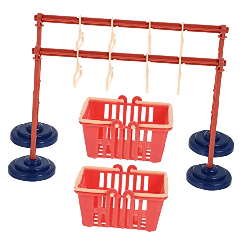 Milisten 2sätze Doll Dress Clothes Organizer Set Mit Hängern Mini Kleiderständer Für Puppen Tragbar Und Leicht Für Puppenhäuser Und Kreative Spiel-szenen von Milisten