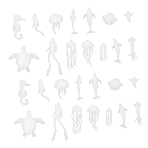 Milisten 2 Sätze Meerestiere für Epoxidharz Gießen DIY Figuren Vielfältige Meeresmotive Detailreiche Füllteile für Kreative Bastelprojekte und Dekoration von Milisten