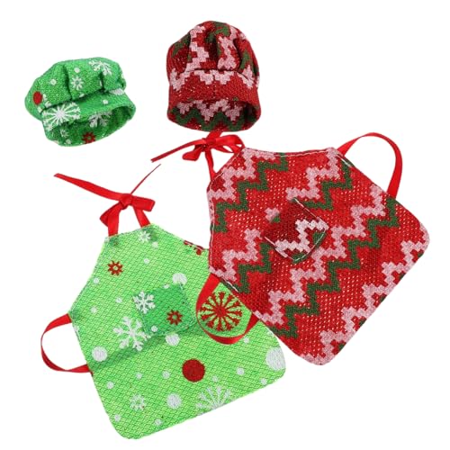 Milisten 2 Sätze Miniatur Puppen Schürze und Kochmütze aus Waschbar und Langlebig Dekoratives Puppenbekleidungsset für DIY Fotorequisiten und Kleine Puppen Weihnachtsoutfit Zubehör Milisten 2 Sätze Miniatur Puppen Schürze und Kochmütze aus Waschbar und Langlebig Dekoratives Puppenbekleidungsset für DIY Fotorequisiten und Kleine Puppen Weihnachtsoutfit Zubehör von Milisten