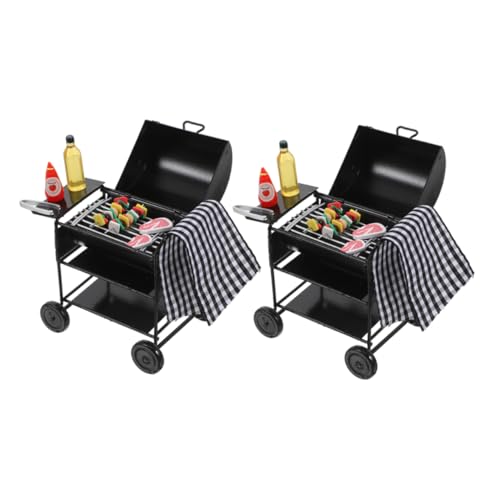 Milisten 2 Sätze Miniatur Puppenhaus Grillset Schwarzer Metall Grill mit Künstlichem Essen Kompaktes BBQ für Rollenspiele und Outdoor Simulation Realistische Küchendekoration Milisten 2 Sätze Miniatur Puppenhaus Grillset Schwarzer Metall Grill mit Künstlichem Essen Kompaktes BBQ für Rollenspiele und Outdoor Simulation Realistische Küchendekoration von Milisten