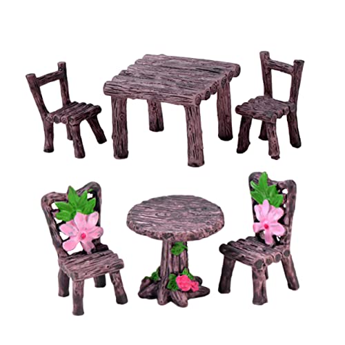 Milisten 2 Sätze Miniatur Tisch Stühle Teilig Resin Mikro Landschaft Dekoration Moos Garten Puppenhaus Zubehör Kompakt Realistisch Gestaltet für DIY Kreativität Milisten 2 Sätze Miniatur Tisch Stühle Teilig Resin Mikro Landschaft Dekoration Moos Garten Puppenhaus Zubehör Kompakt Realistisch Gestaltet für DIY Kreativität von Milisten