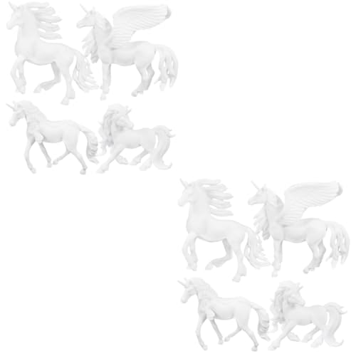 Milisten 2 Sätze Minifiguren DIY-Material Zum Malen Von Einhörnern Einhornspielzeug Für Mädchen Einhornfigur Bemalen DIY Liefert Abs Weiß 4 Stück * 2 Milisten 2 Sätze Minifiguren DIY-Material Zum Malen Von Einhörnern Einhornspielzeug Für Mädchen Einhornfigur Bemalen DIY Liefert Abs Weiß 4 Stück * 2 von Milisten