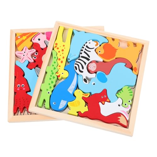 Milisten 2 Sätze Puzzle- Aus Holz Formen Puzzle Lernen Kleinkind Bauen Tierisches Puzzlebrett Puzzlespielzeug Kinderpuzzle Rätsel Milisten 2 Sätze Puzzle- Aus Holz Formen Puzzle Lernen Kleinkind Bauen Tierisches Puzzlebrett Puzzlespielzeug Kinderpuzzle Rätsel von Milisten