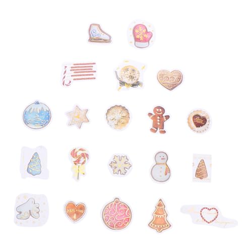 Milisten 2 Sätze dekorative Aufkleber Scrapbooking-Etikett Album-Aufkleber Umschlag dekorativer Aufkleber Tagebuch Aufkleber weihnachtsgeschenkverpackung weihnachtsstempel Aufkleber Papier von Milisten