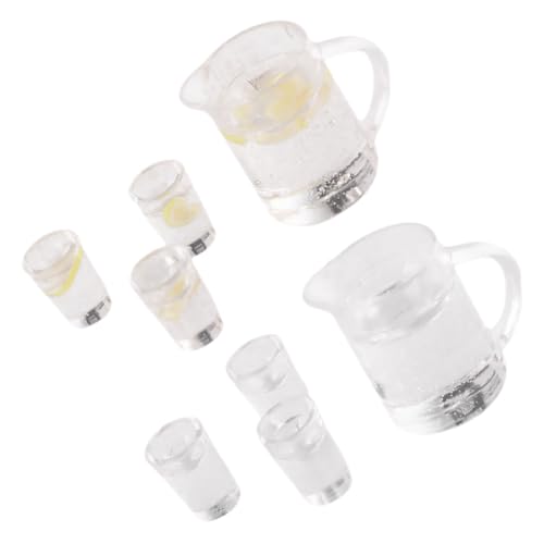 Milisten 2 Sets Mini Wasserbecher Puppenhaus Getränkezubehör Miniatur Wasser Getränke Mini Hausschmuck Mini Hauszubehör Puppenhaus Miniaturen Küche Küchengeschirr Harz von Milisten