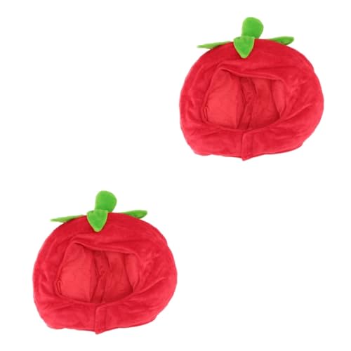 Milisten 2 Stck Lustige Cosplay Kopfbedeckung Obstform Party Kostüm Bühnenauftritt Halloween Zubehör Leichter Cartoon Früchtehut mit Einzigartigem Design für Unvergessliche Fotos von Milisten