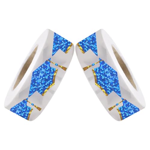 Milisten 2 Stück Abschlusshut Aufkleber Selbstklebende Etiketten für Einladungen Umschläge und Party Dekoration Graduation Cap Design für Feierlichkeiten und Veranstaltungen Blau von Milisten