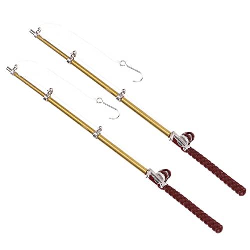 Milisten 2stücke Mini Angelruten Spielzeug Miniatur Fishing Pole Für Als Dekoration Und Spielzeug Für Und Langlebig von Milisten