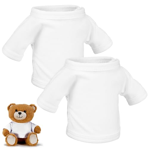 Milisten 2 Stück Austauschbare Bärenpuppen-Kleidung, Weißes Puppenkostüm, Plüschtier-Shirt für Kinder, Mini Puppenzubehör, 20 x 11,5 cm Milisten 2 Stück Austauschbare Bärenpuppen-Kleidung, Weißes Puppenkostüm, Plüschtier-Shirt für Kinder, Mini Puppenzubehör, 20 x 11,5 cm von Milisten
