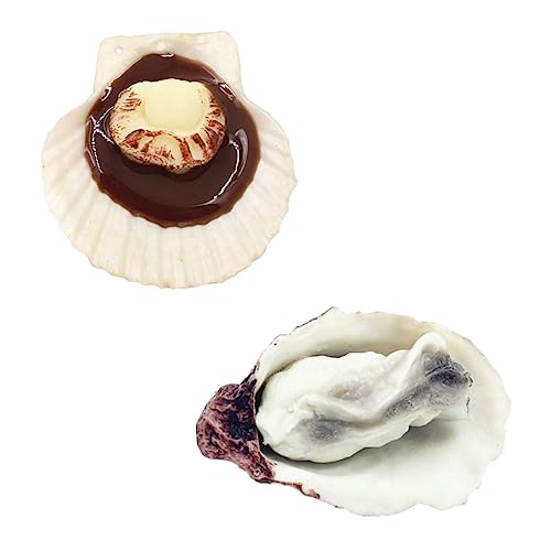 Milisten 2 Stück Austern-jakobs-Modell Lebendige Jakobsmuschel-Layout-verzierung Dekorative Muschelmodelle Schaufensterdekorationen Lebendige Frische Austernstütze Desktop-Food-dekore PVC Milisten 2 Stück Austern-jakobs-Modell Lebendige Jakobsmuschel-Layout-verzierung Dekorative Muschelmodelle Schaufensterdekorationen Lebendige Frische Austernstütze Desktop-Food-dekore PVC von Milisten