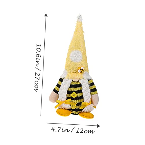 Milisten 2 Stück Bee Festival GNOME Plüschpuppe Teiliges Hautfreundlich Gesichtslose Frühlingsdeko Geschenkidee für Festliche Wohnaccessoires von Milisten