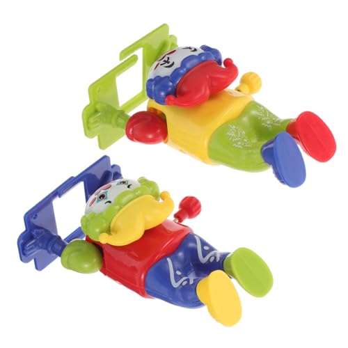 Milisten 2 Stück Clown-Aufziehspielzeug Springendes Retro Halloween-Partygeschenke Clown aufziehen Clownspielzeug für Halloween-Sammlerstücke zum Aufziehen Plastik von Milisten