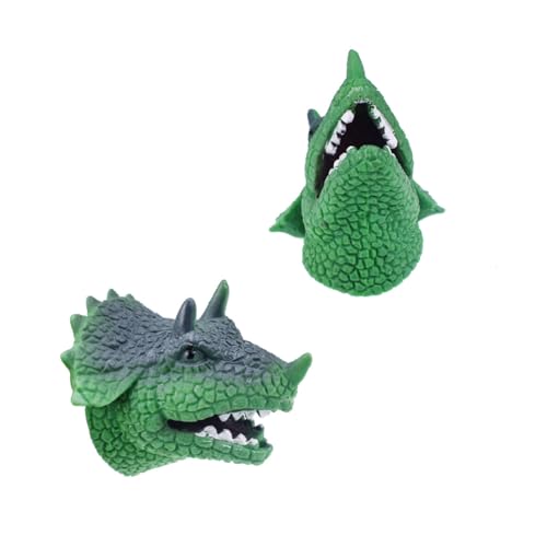 Milisten 2 Stück Dinosaurier Handpuppen Triceratops Fingerpuppen aus TPR Kunststoff für Kreatives Rollenspiel und Fantasievolles für Grün Milisten 2 Stück Dinosaurier Handpuppen Triceratops Fingerpuppen aus TPR Kunststoff für Kreatives Rollenspiel und Fantasievolles für Grün von Milisten