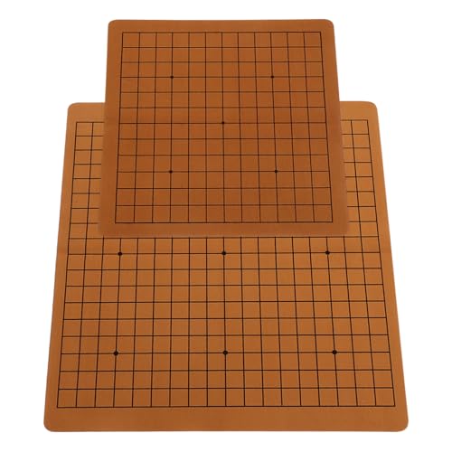 Milisten 2 Stück Doppelseitiges Go-Board Schach Planke Spielbrett gehen Faltbares GO -Spiel Klapptafel Kinderspiel Leder Zufällige Farbe Milisten 2 Stück Doppelseitiges Go-Board Schach Planke Spielbrett gehen Faltbares GO -Spiel Klapptafel Kinderspiel Leder Zufällige Farbe von Milisten