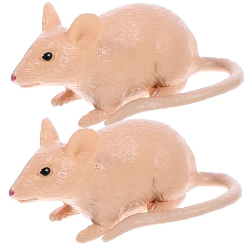 Milisten 2 Stück Fake Ratten Modellspielzeug Simuliertes Rattenmodell für Lernspielzeug Tierkenntnis und Halloween Partys Langlebig und Vielseitig Einsetzbar von Milisten