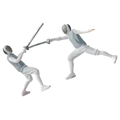 Milisten 2 Stück Fechtpuppenmodell Zaun Mini People Model Mini -Harz -Figuren winzige Menschenfigur Milisten 2 Stück Fechtpuppenmodell Zaun Mini People Model Mini -Harz -Figuren winzige Menschenfigur von Milisten