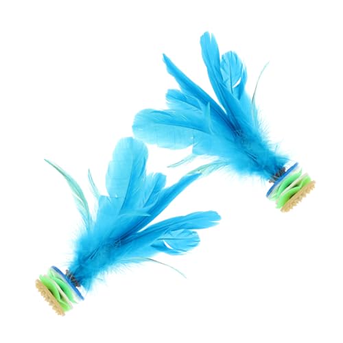 Milisten 2 Stück Federball Birdie-bälle Kampfseil-fitnessstudio Freizeitspielzeug Jianzi Birdie-Badminton Übungsseile Übungsseile Für Zu Hause Badminton-Birdies Trittrollen Sky-Blue Plastik von Milisten