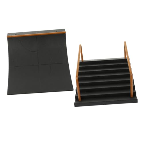 Milisten 2 Stück Finger Skateboard Rampen Skatepark Zubehör für Indoor für Finger Sport und Geschicklichkeitstraining für Kreative Spiele und Schulprojekte von Milisten