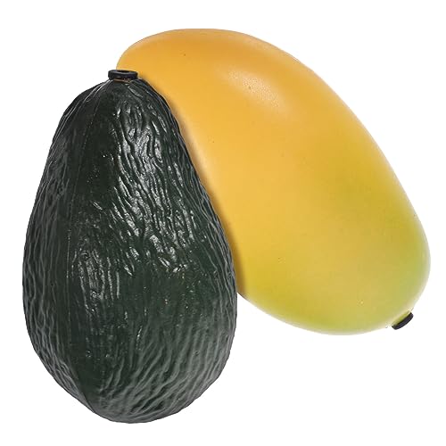 Milisten 2 Stück Frucht Shaker Avocado und Mango Form Musikinstrumente für Geeignet für Musikalische Früherziehung und Kreative von Milisten