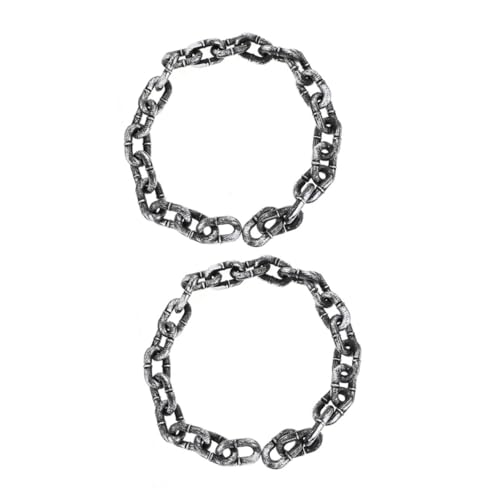 Milisten 2 Stück Halloween Ketten Deko Realistische Kunststoffkette für Kostüme und Partys Lange Halloween Requisite für Gruselige von Milisten