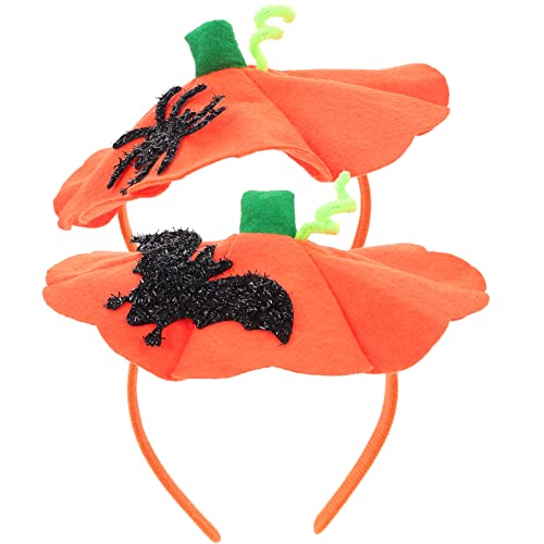 Milisten 2 Stück Halloween Kürbis Haarreifen Elastische Kostüm Accessoires für Erwachsene Ergänzung für Halloween Feiern und Milisten 2 Stück Halloween Kürbis Haarreifen Elastische Kostüm Accessoires für Erwachsene Ergänzung für Halloween Feiern und von Milisten