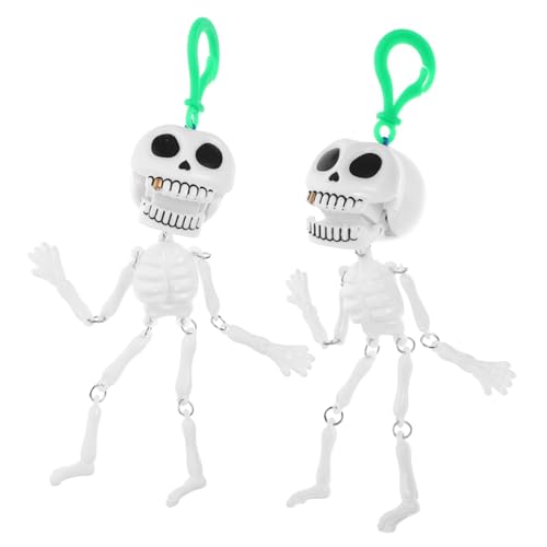 Milisten 2 Stück Halloween Skelett mit Flexiblen Gelenken Spooky Deko für Halloween Pranks und Kreative Dekoration für Partys von Milisten