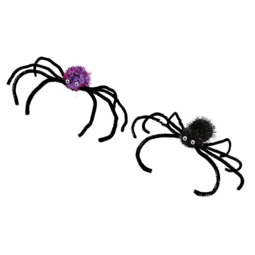 Milisten 2 Stück Halloween Spinnen Haarklammer Lustige Haarspangen für Mädchen Halloween Party Zubehör und Schwarz für Kostüme und Feiern von Milisten